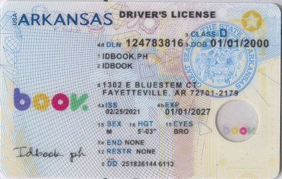 Medium Size America Arkansas - High Quality Scannable ID