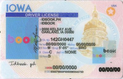 Medium Size America Iowa - High Quality Scannable ID