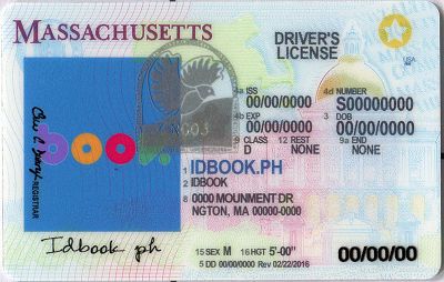 Medium Size America Massachusetts - High Quality Scannable ID