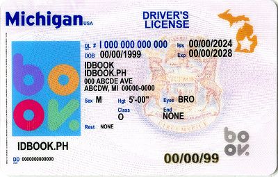 Medium Size America Michigan - High Quality Scannable ID