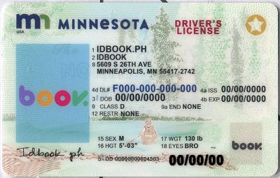Medium Size America Minnesota - High Quality Scannable ID