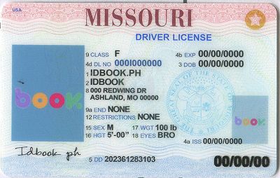 Medium Size America Missouri - High Quality Scannable ID