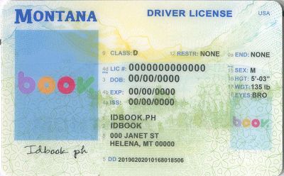 Medium Size America Montana - High Quality Scannable ID