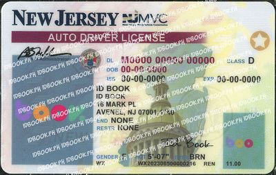 Medium Size America New Jersey - High Quality Scannable ID