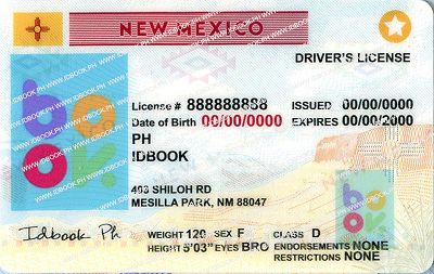 Medium Size America New Mexico - High Quality Scannable ID