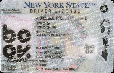 Medium Size America New York - High Quality Scannable ID