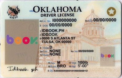 Medium Size America Oklahoma - High Quality Scannable ID