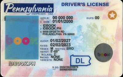 Medium Size America Pennsylvania - High Quality Scannable ID