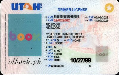 Medium Size America Utah - High Quality Scannable ID
