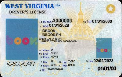 Medium Size America West Virginia - High Quality Scannable ID
