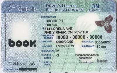 Medium Size Canada Ontario - High Quality Scannable ID